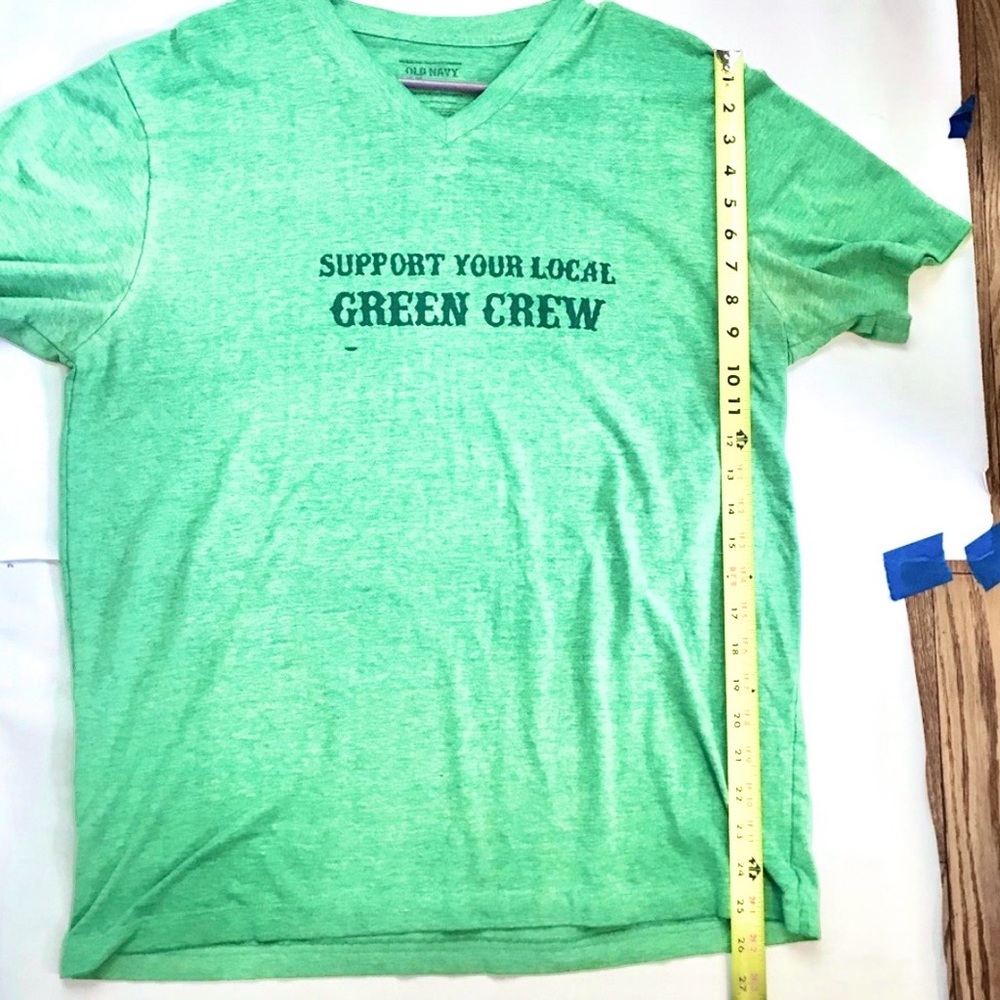“Support your local green crew” sustainable soft worn in grunge festival t shirt